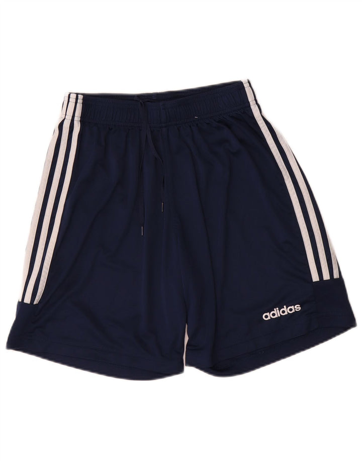 Ανδρικό αθλητικό σορτς Adidas Climalite από μεσαίο μπλε ναυτικό πολυεστέρα
