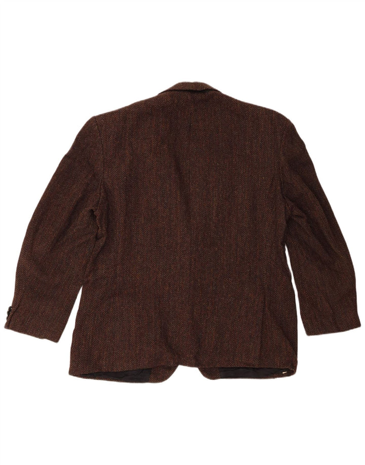 Ανδρικό σακάκι σακάκι St Michael 2 κουμπιών UK 44 2XL καφέ ψαροκόκκαλο νέο μαλλί