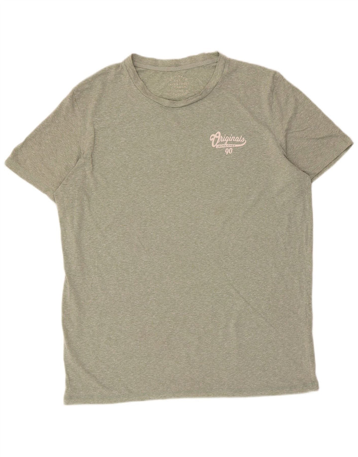 Jack & Jones Ανδρικό T-Shirt Top Large Green Flecked Polyester