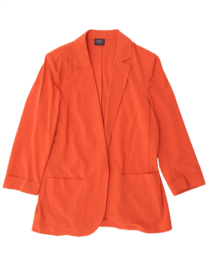 Marks & Spencer Γυναικείο Μπουφάν Blazer 3/4 μανίκι UK 12 Medium Orange