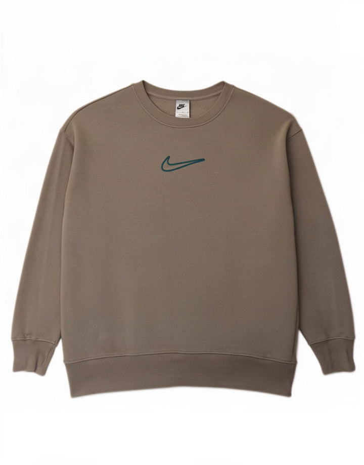 Ανδρικό φούτερ Nike με φαρδιά φόρμα, γκρι βαμβακερό