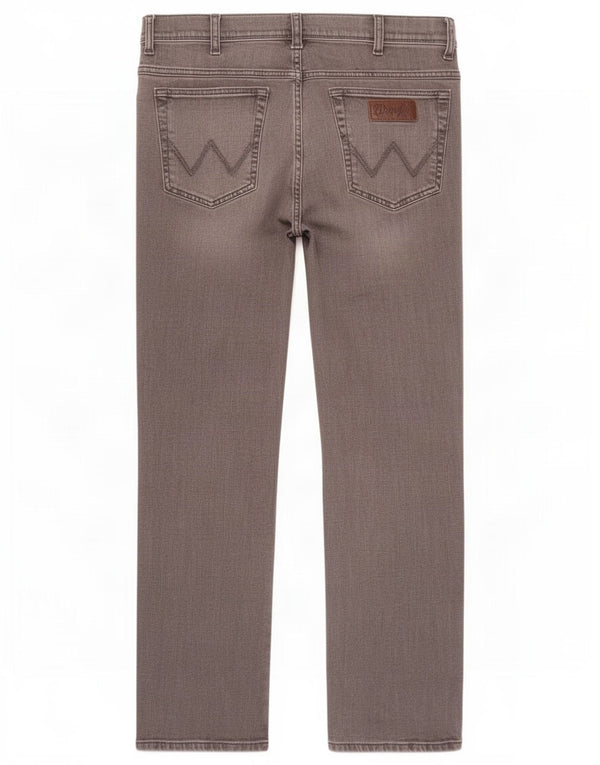 Wrangler Mens Texas Straight Jeans W32 L34 Grey Cotton