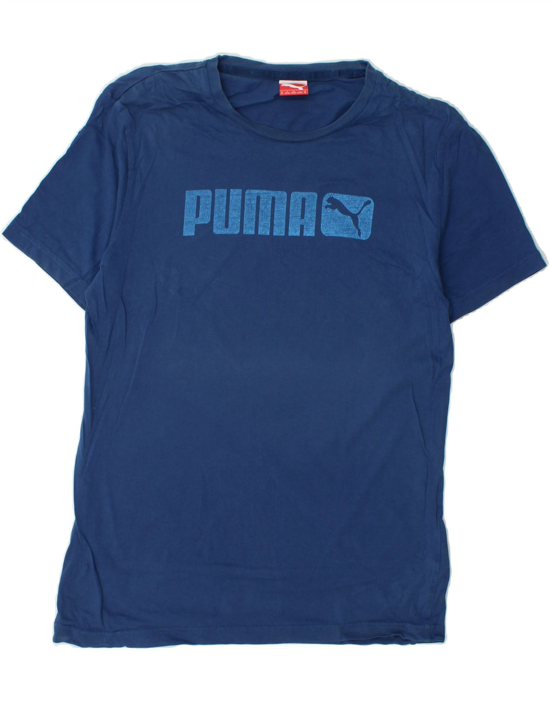 PUMA Mens Graphic T-Shirt Top Medium Blue Vintage Puma and Second-Hand Puma from Messina Hembry 