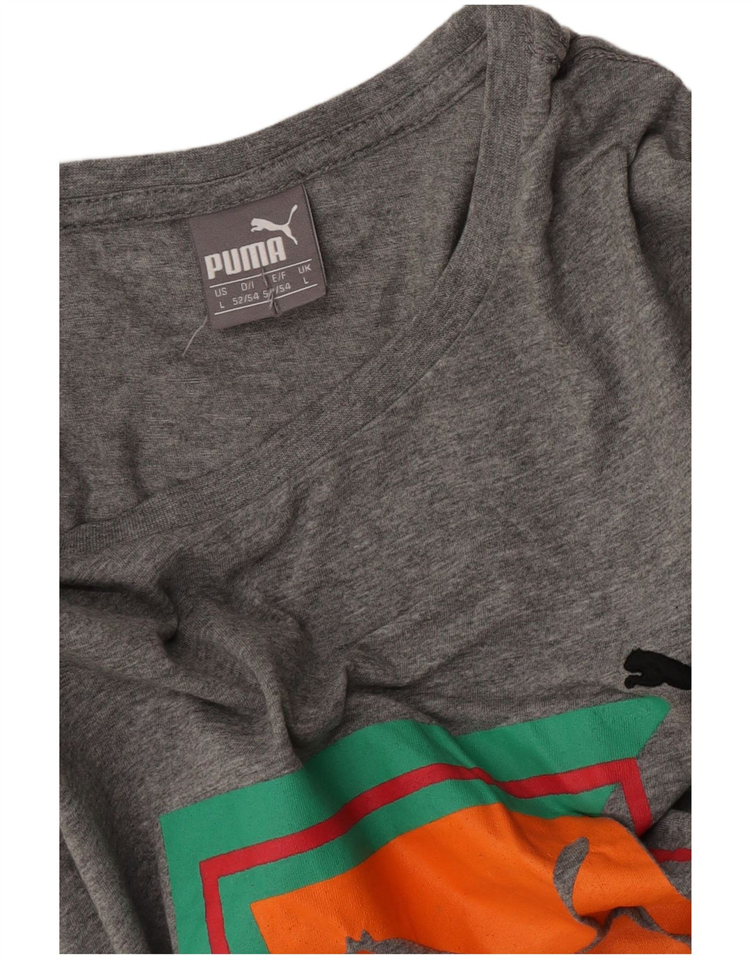Ανδρικό γραφικό μπλουζάκι Puma Top Large Grey Flecked