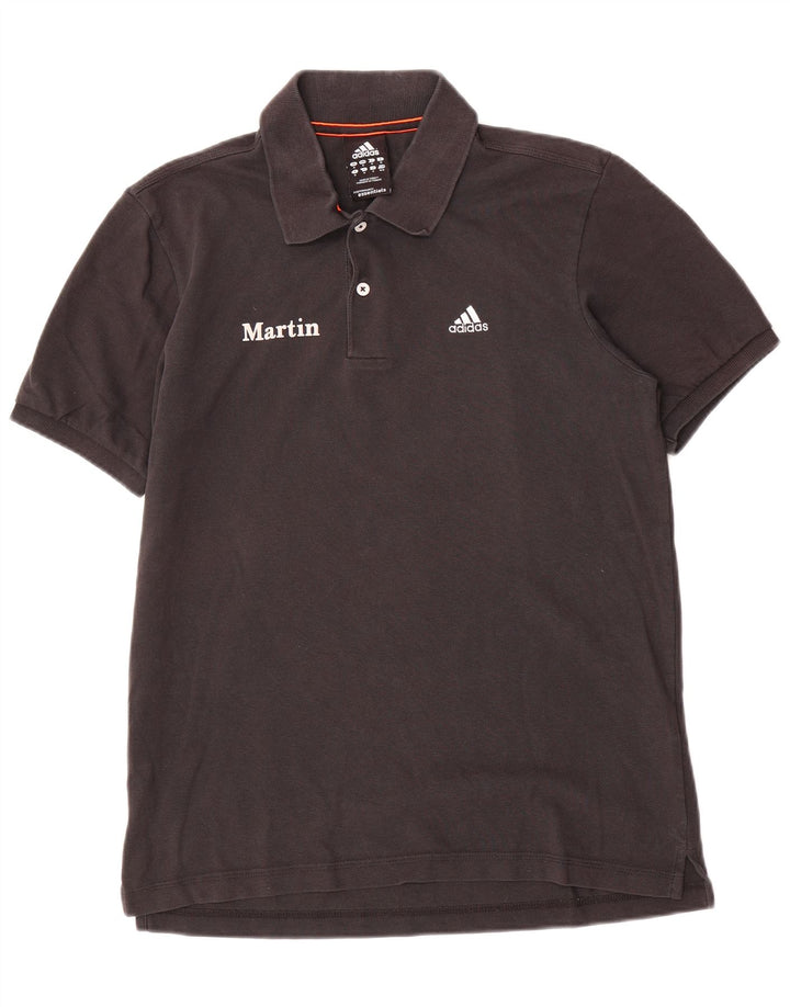 Ανδρικό πουκάμισο Adidas Martin Graphic Polo, μεσαίο μαύρο βαμβακερό
