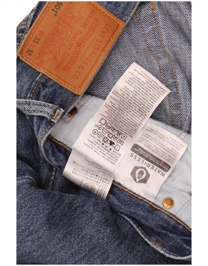 LEVI'S Ανδρικό τζιν 501 ίσιο W33 L32 Μπλε βαμβακερό
