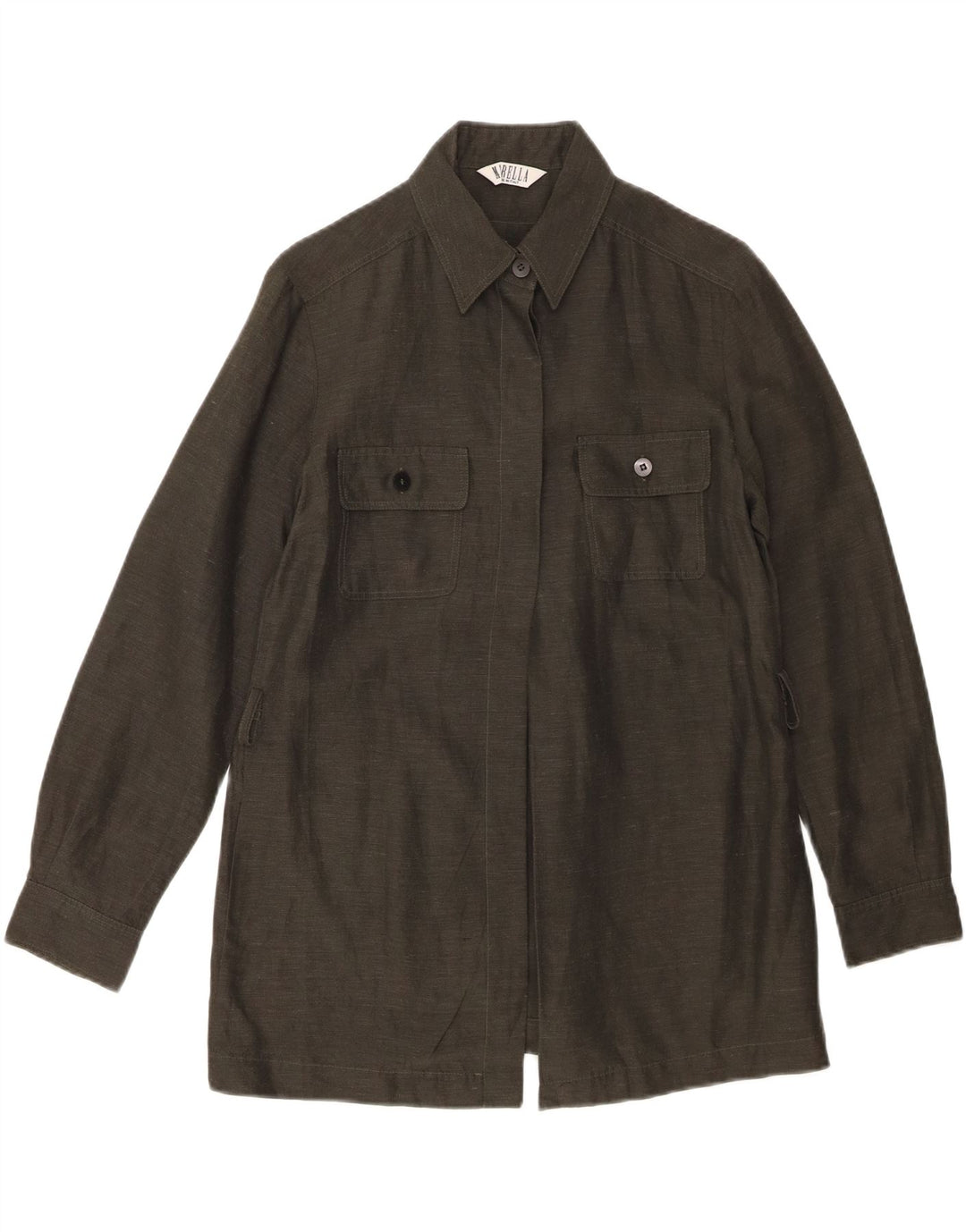 Γυναικείο πουκάμισο Marella UK 8 Μικρό Χακί Λινό