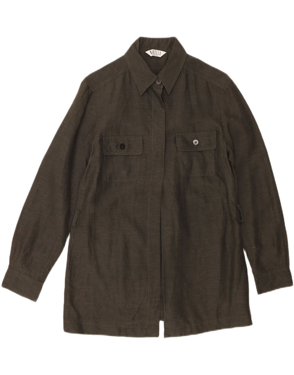 Γυναικείο πουκάμισο Marella UK 8 Μικρό Χακί Λινό