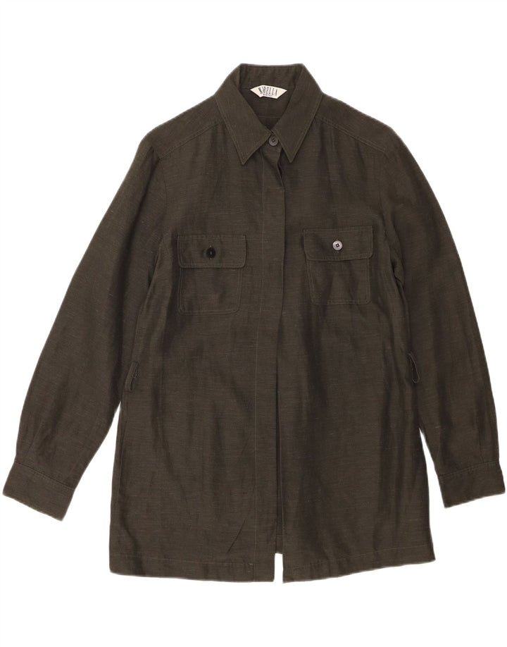 Γυναικείο πουκάμισο Marella UK 8 Μικρό Χακί Λινό