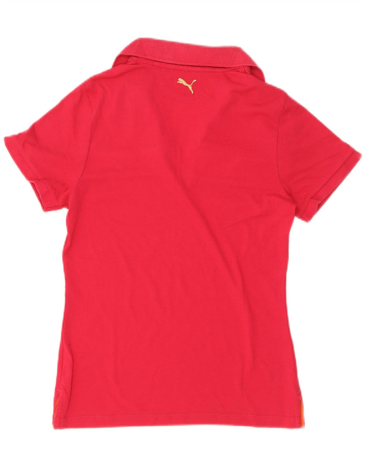 Puma γυναικείο πουκάμισο πόλο UK 12 Medium Pink Colourblock