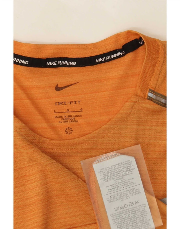 Ανδρικό μπλουζάκι Nike Dri Fit Top μεγάλο πορτοκαλί πολυεστέρας