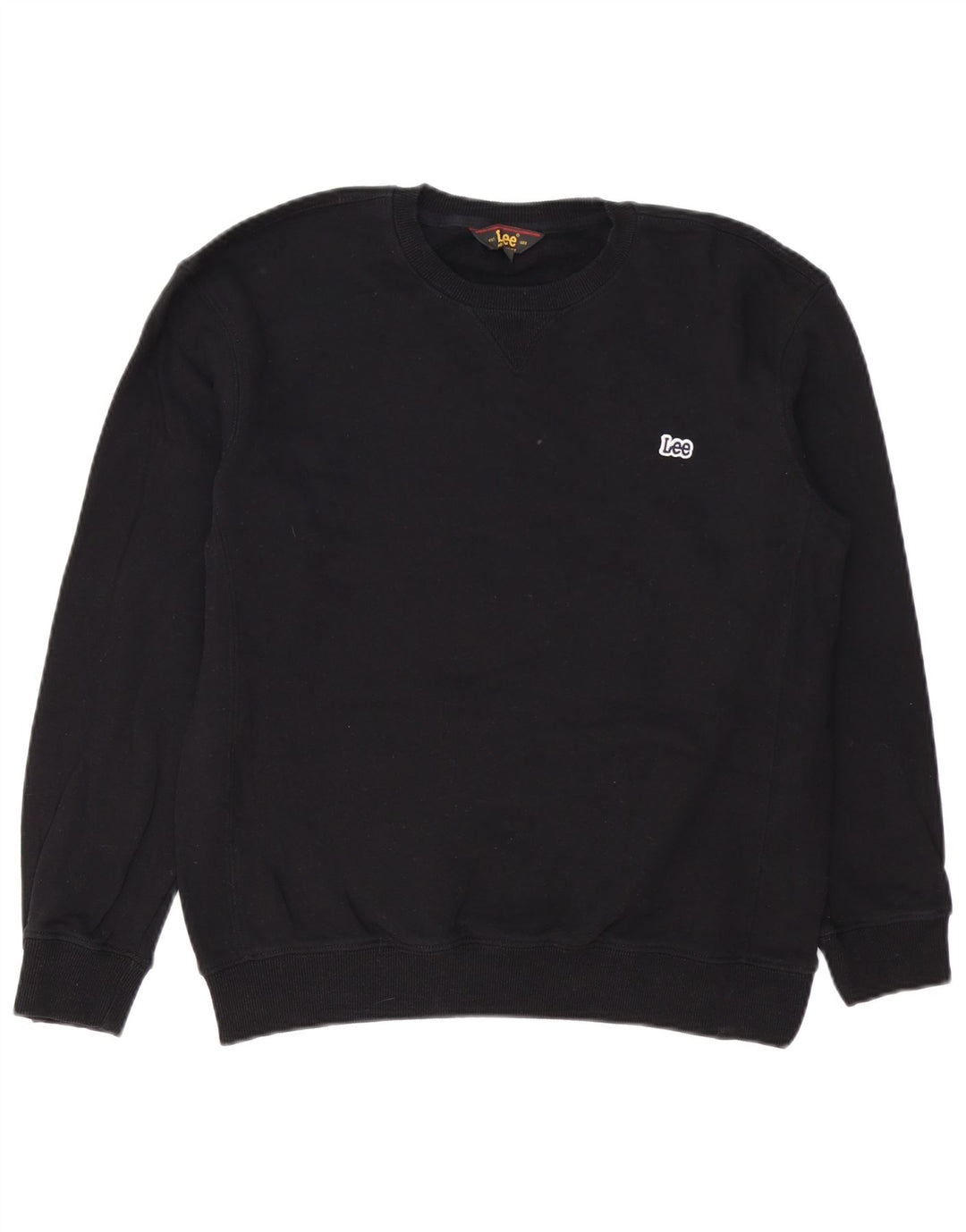 Ανδρικό φούτερ LEE Regular Fit Jumper Μικρό μαύρο βαμβακερό