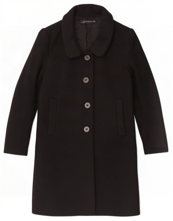 Zara Γυναικείο Πανωφόρι UK 6 XS Μαύρο Μάλλινο