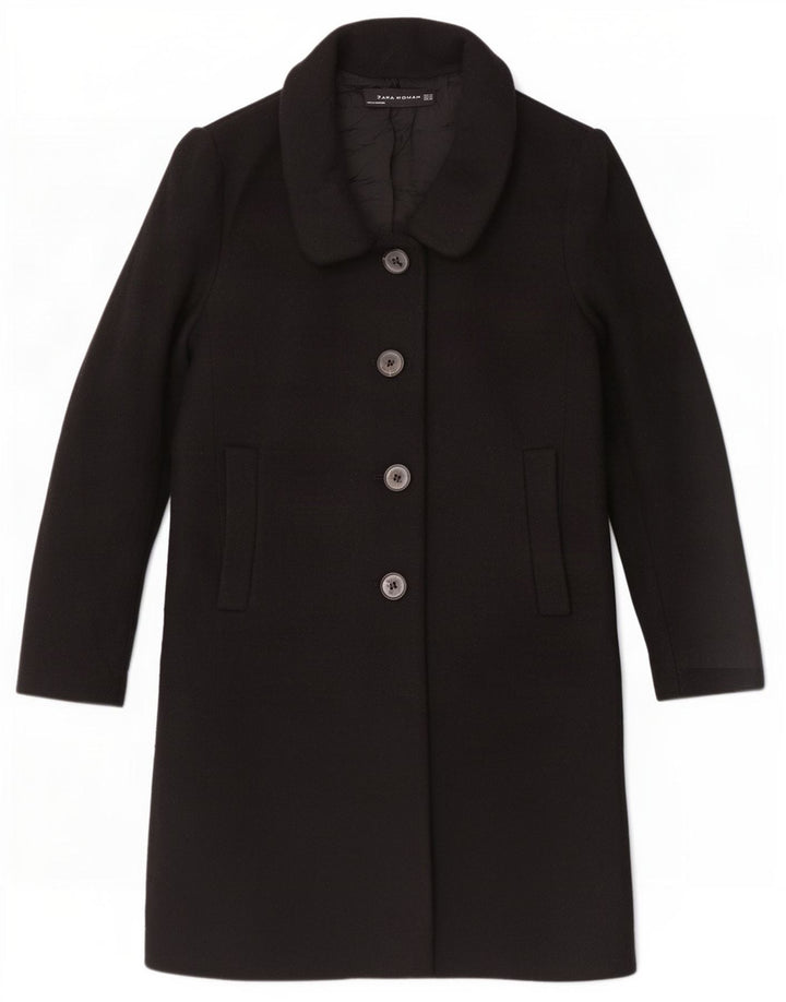 Zara Γυναικείο Πανωφόρι UK 6 XS Μαύρο Μάλλινο