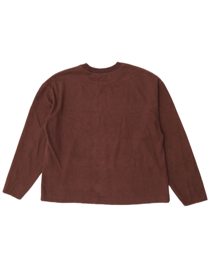 Zara Γυναικείο πουλόβερ με λαιμόκαυστο UK 16 Large Brown Polyester