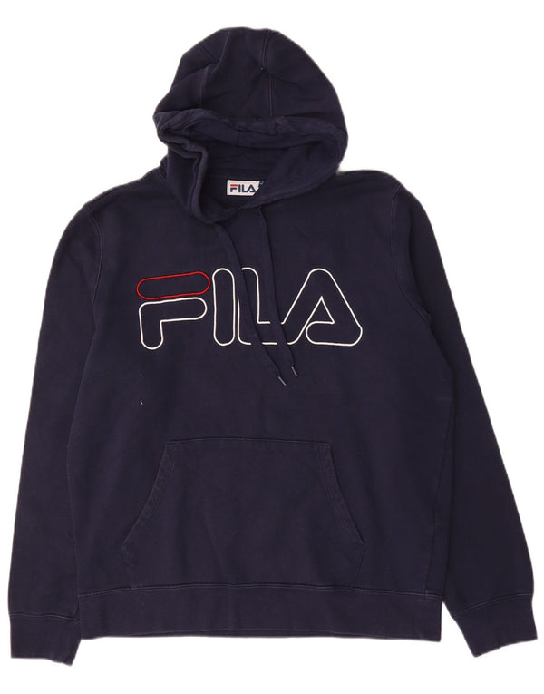 Ανδρικό γραφικό κουκούλα Fila Jumper XL Navy Blue Cotton