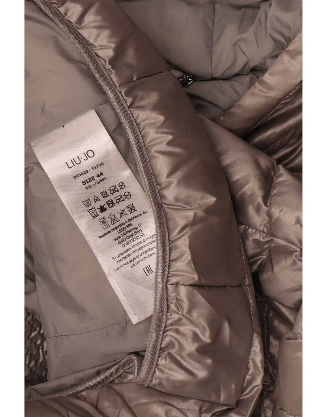 Liu Jo Γυναικείο μπουφάν με κουκούλα IT 44 Medium Grey Polyester