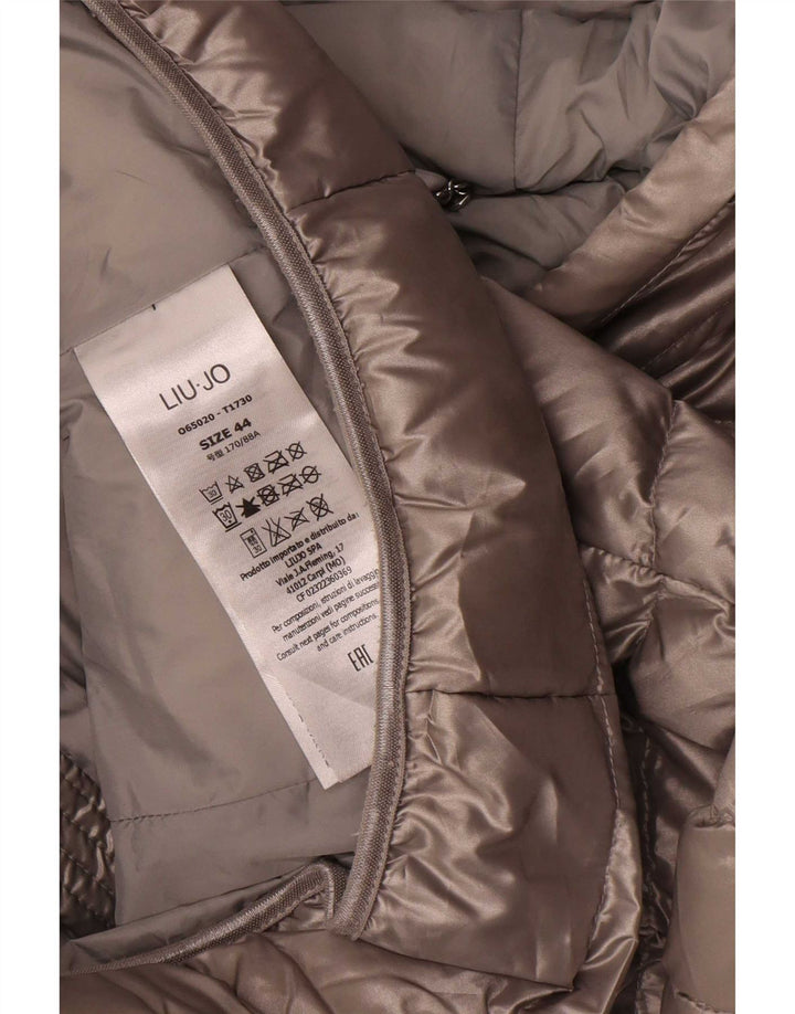 Liu Jo Γυναικείο μπουφάν με κουκούλα IT 44 Medium Grey Polyester