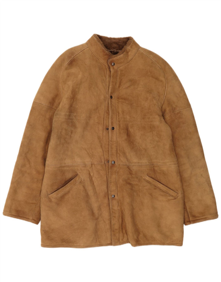 Vintage Ανδρικό Πανωφόρι Shearling IT 54 2XL Μπεζ