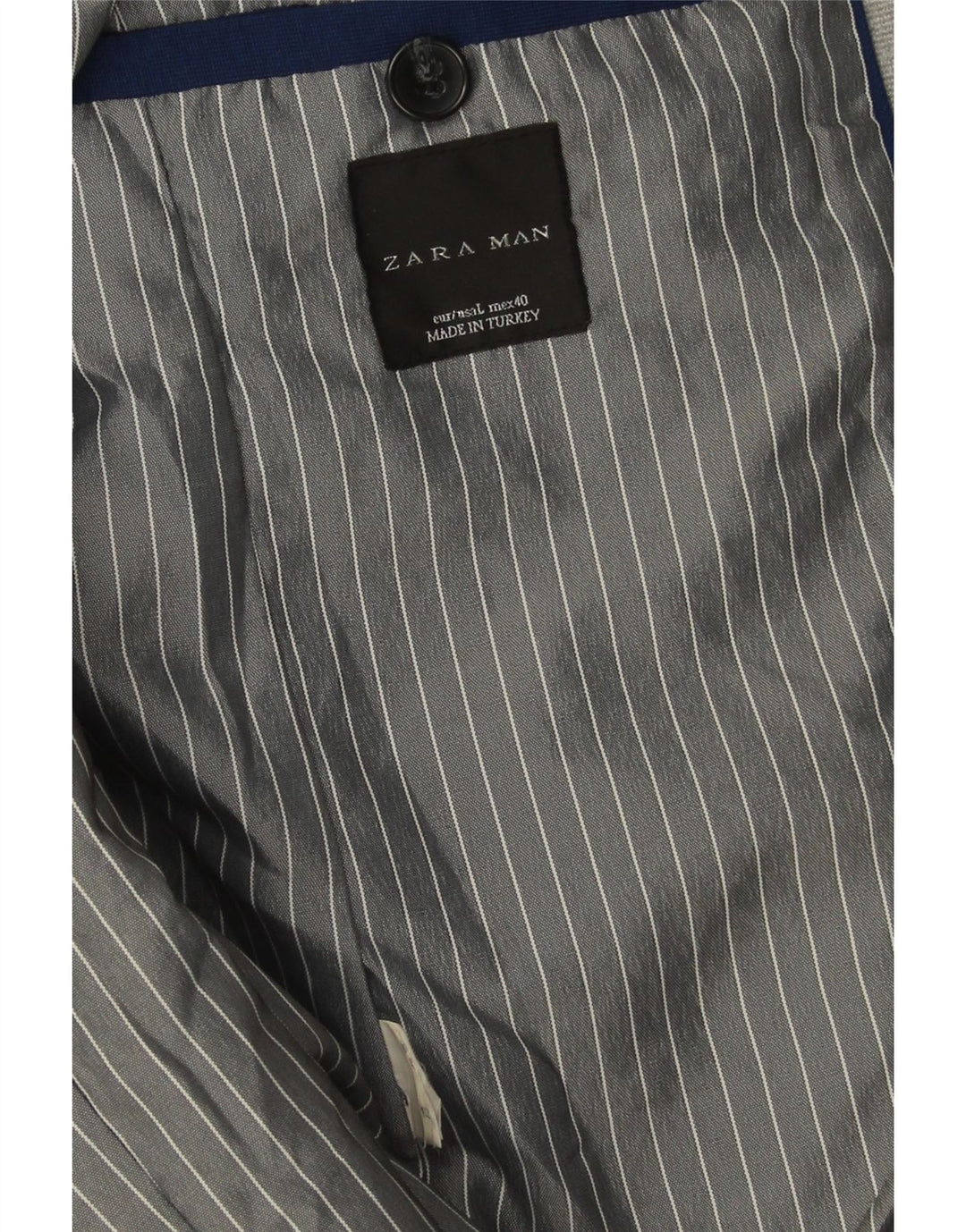 Zara Ανδρικό σακάκι 1 κουμπιού σακάκι UK 40 Large Grey