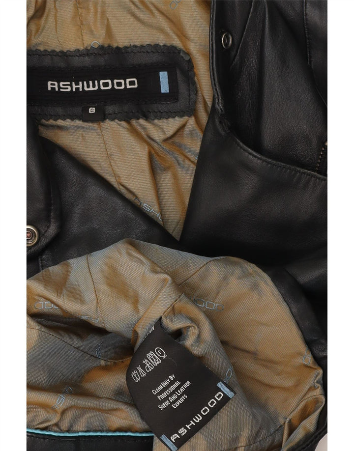 ASHWOOD Γυναικείο Δερμάτινο Μπουφάν Biker UK 8 Small Black Leather