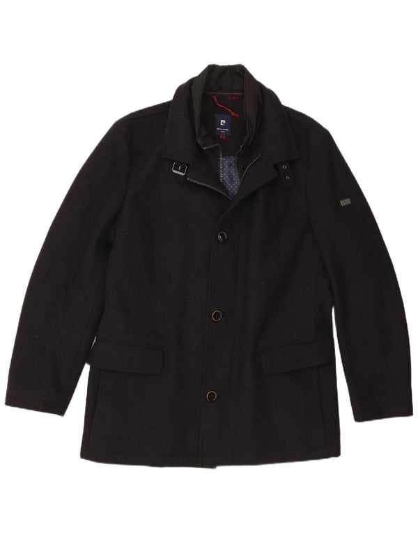 Pierre Cardin Ανδρικό παλτό αντιανεμικό IT 50 Large Navy Blue Wool