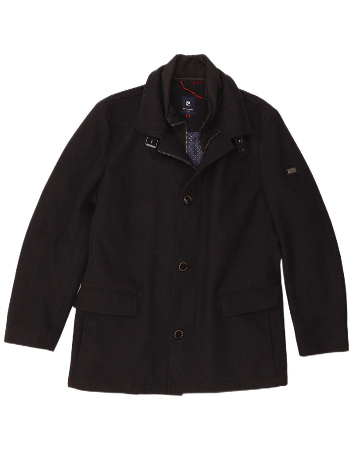 Pierre Cardin Ανδρικό παλτό αντιανεμικό IT 50 Large Navy Blue Wool