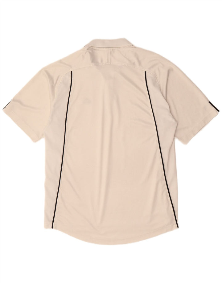 Adidas Ανδρικό πουκάμισο πόλο UK 42/44 μεγάλο λευκό πολυεστέρα