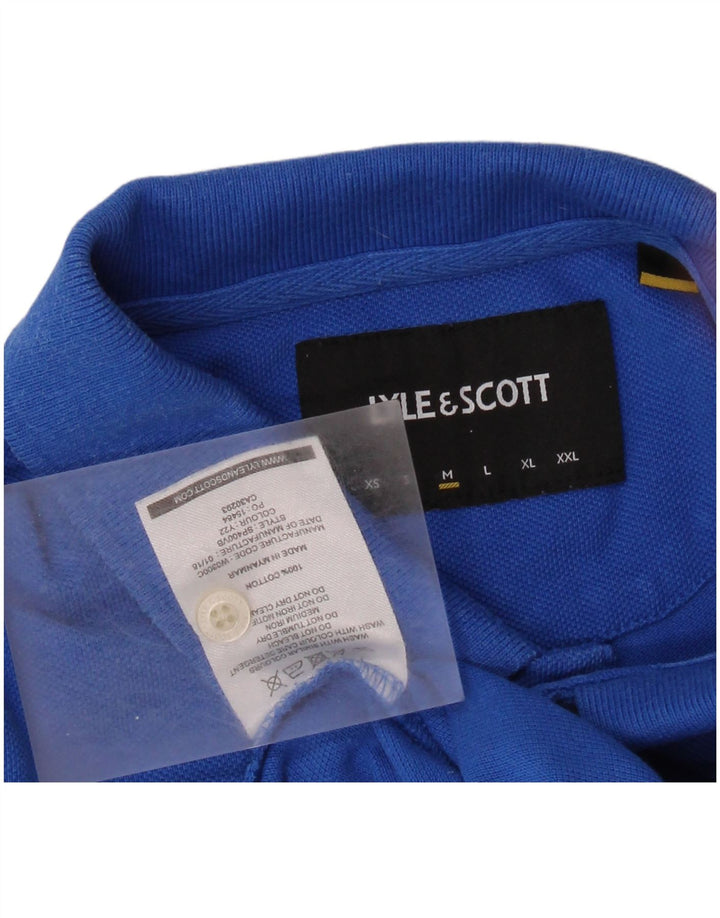 Ανδρικό πουκάμισο πόλο LYLE & SCOTT από μεσαίο μπλε βαμβακερό