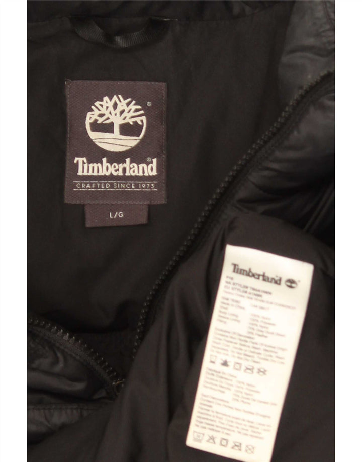 Ανδρικό μπουφάν Timberland με επένδυση UK 40 μεγάλο μαύρο νάιλον