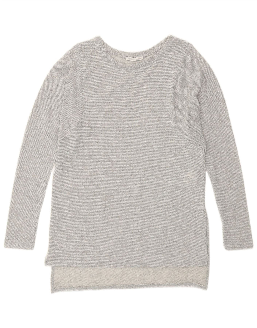 Zara γυναικείο μακρυμάνικο μπλουζάκι UK 10 Small Grey Flecked Polyester