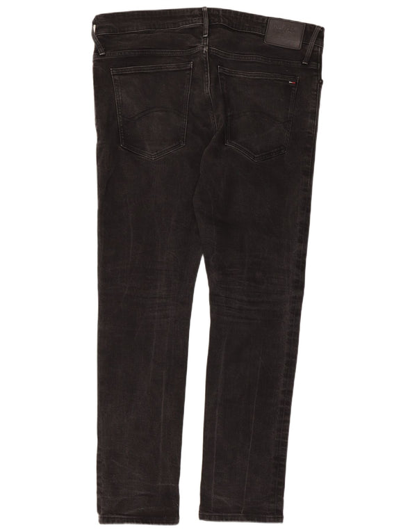 Ανδρικό Skinny Jeans TOMMY HILFIGER W38 L32 Μαύρο βαμβακερό