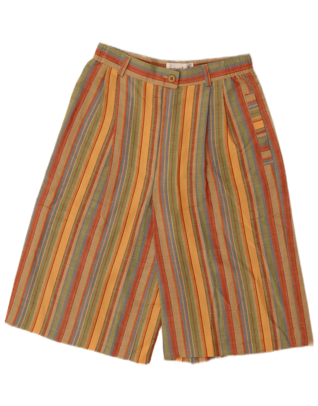 VINTAGE Γυναικείο σορτς Chino UK 10 Small W26 πολύχρωμο ριγέ