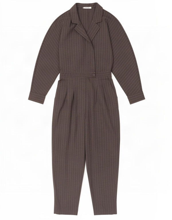 Zara γυναικεία μακρυμάνικη ολόσωμη φόρμα UK 6 XS Grey Pinstripe