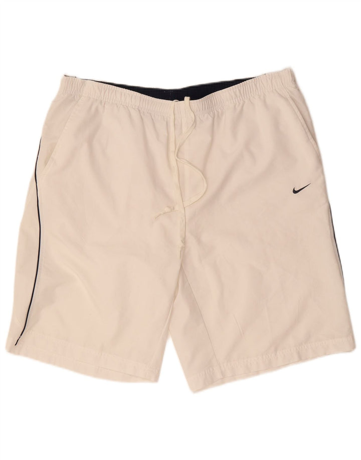 Ανδρικό αθλητικό σορτς Nike μεγάλο λευκό πολυεστέρα