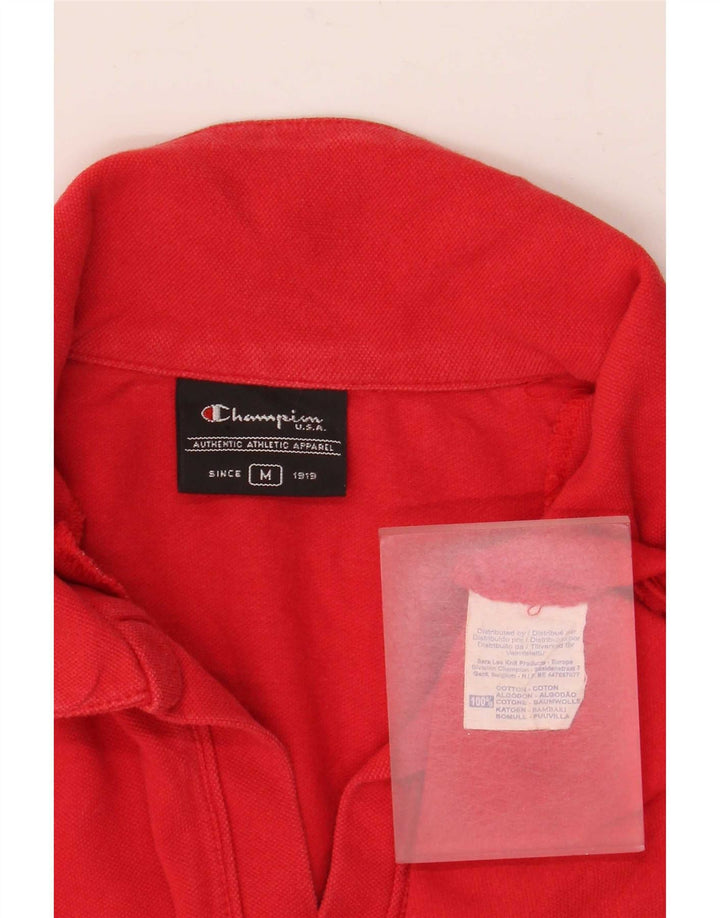 Champion Γυναικείο Crop Polo Shirt UK 14 Μεσαίο κόκκινο βαμβακερό
