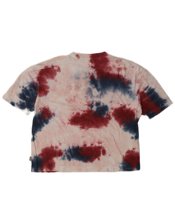 Vans γυναικεία υπερμεγέθη γραφικά T-shirt Top UK 6 XS Πολύχρωμη Βαφή για Γραβάτα