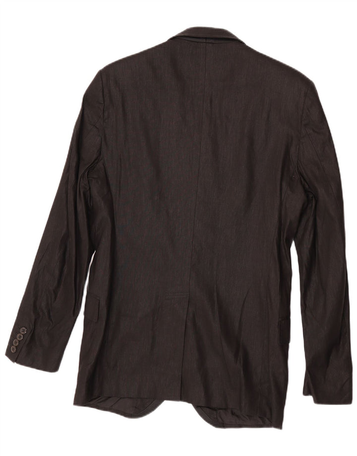 Versace Ανδρικό Μπουφάν Blazer με 2 Κουμπιά IT 48 Medium Black Linen Classic