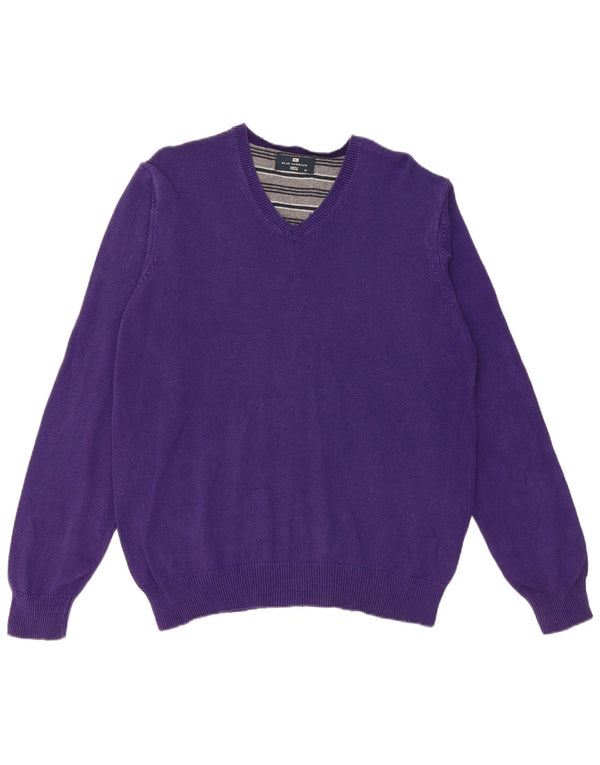 Ανδρικό πουλόβερ Marks & Spencer Blue Harbor με V-Neck Jumper Medium Purple