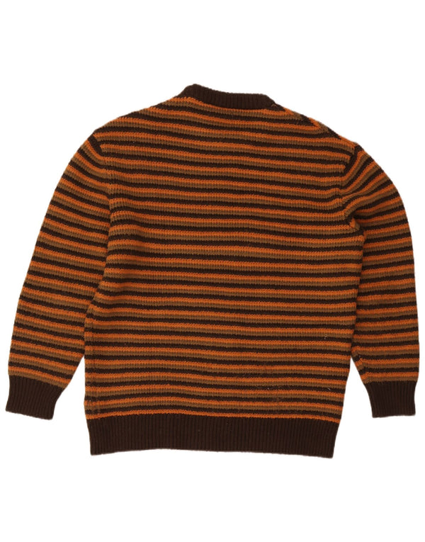 Ανδρικό πουλόβερ Zara Crew Neck Jumper XL Καφέ ριγέ