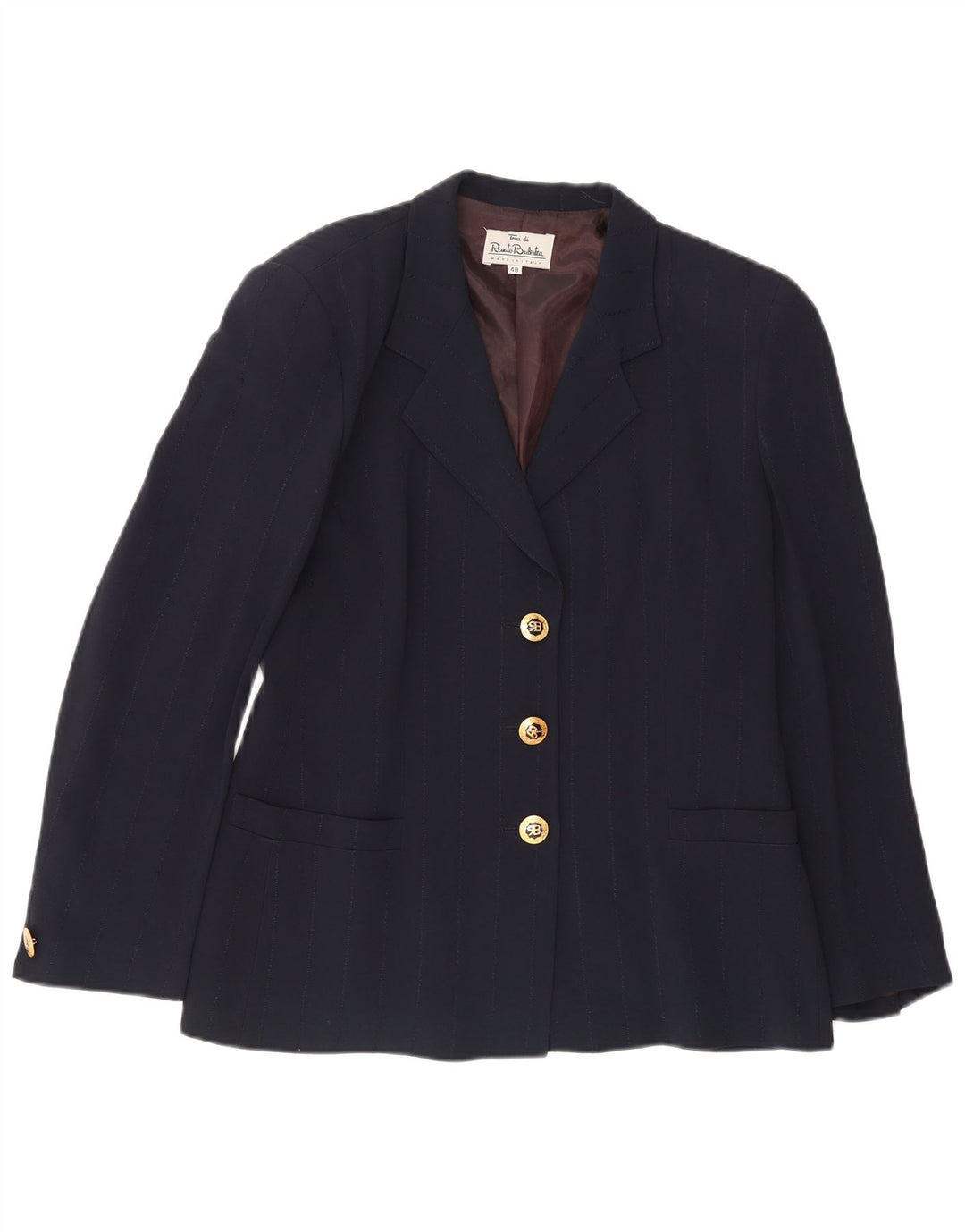 Renato Balestra Γυναικείο μπουφάν blazer IT 48 XL Navy Blue Acetate