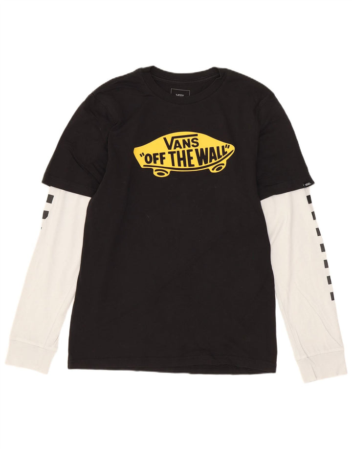 Vans Boys Graphic Top μακριά μανίκια 14-15 ετών XL μαύρο χρώμα