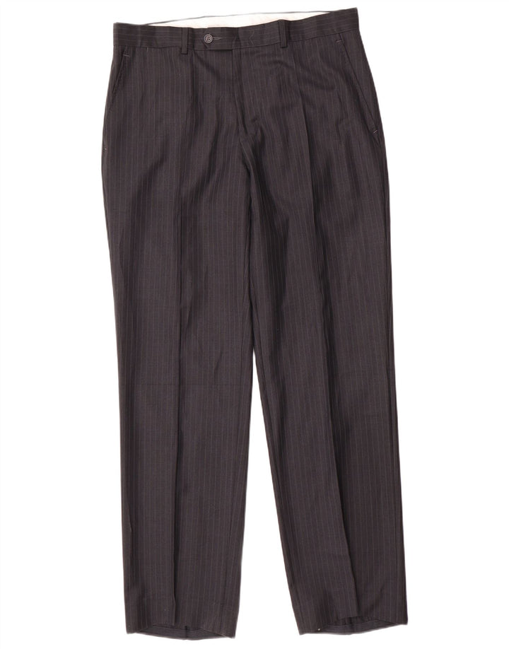 Giorgio Santi Ανδρική φόρμα 3 κουμπιών IT 52 XL W34 L33 Μαύρη ριγέ