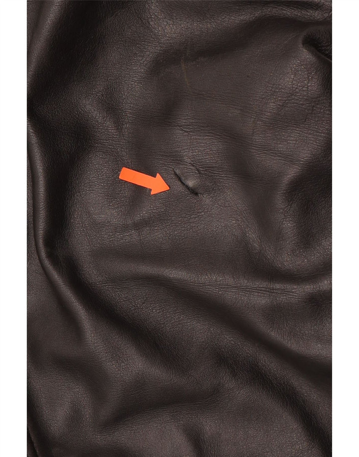 VINTAGE Γυναικείο παντελόνι Moto Racer IT 44 Medium W30 L27 Μαύρο Δερμάτινο