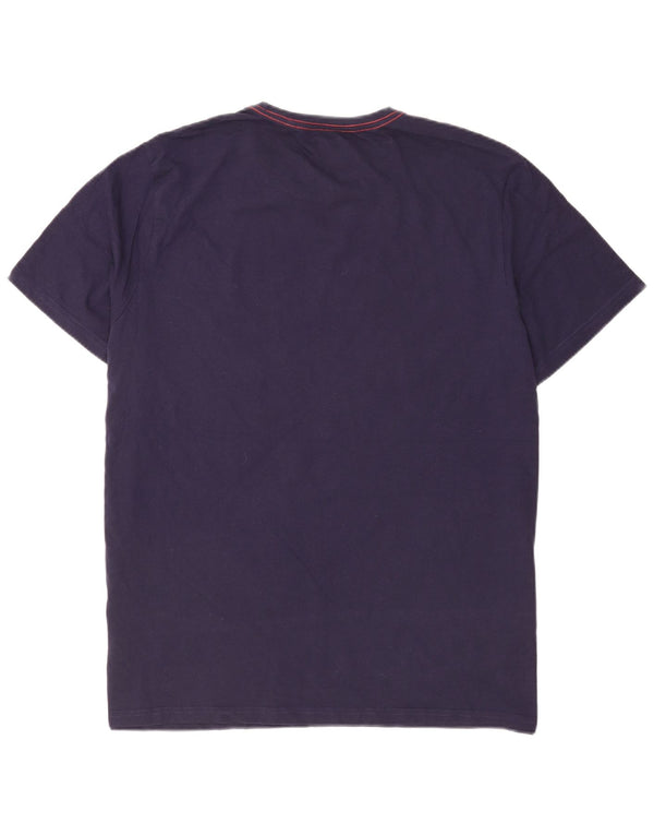 Ανδρικό κανονικό γραφικό μπλουζάκι Mountain Warehouse Top 2XL Navy Blue Cotton