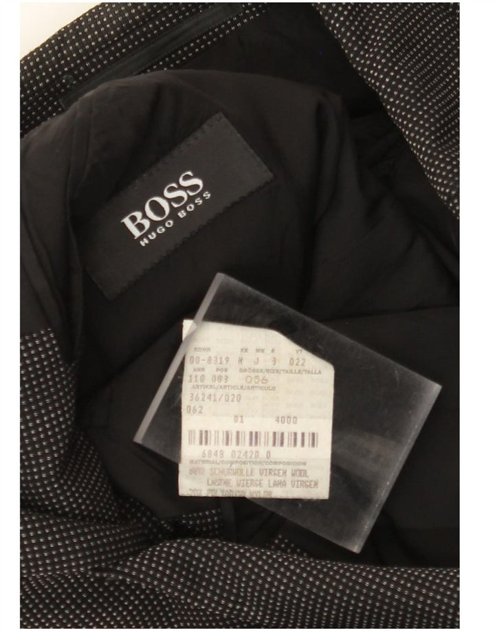 HUGO BOSS Ανδρικό σακάκι μπλέιζερ με 3 κουμπιά EU 56 3XL μαλλί με μαύρα στίγματα