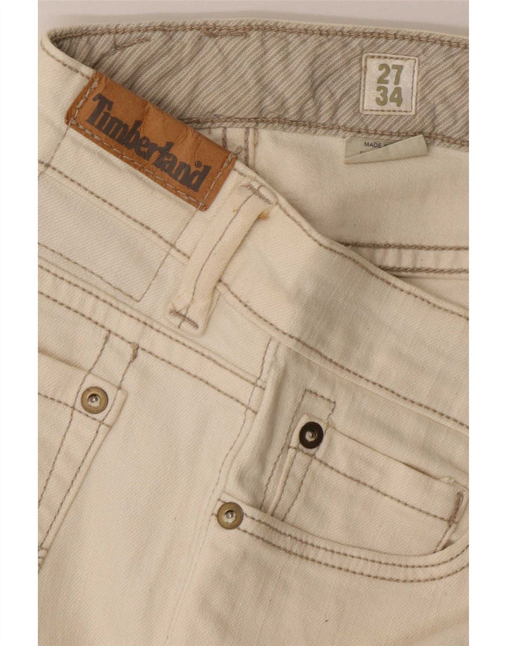 Γυναικείο ίσιο τζιν Timberland W27 L28 από λευκό βαμβακερό