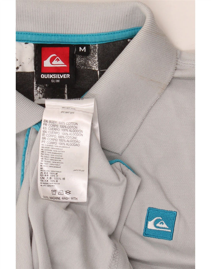 Ανδρικό πουκάμισο πόλο Quiksilver Slim Fit, μεσαίο γκρι βαμβακερό