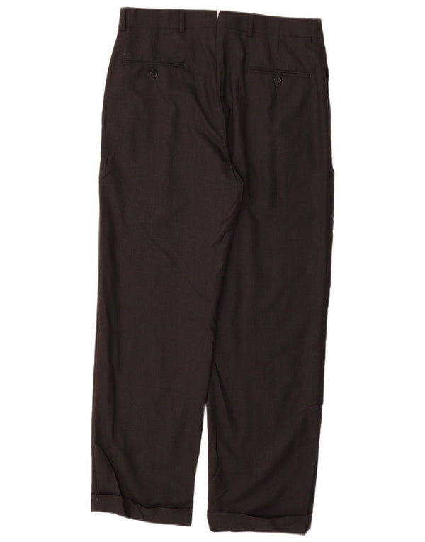 BROOKS BROTHERS Mens Madison Pegged Suit Trousers W33 L30 Grey Wool