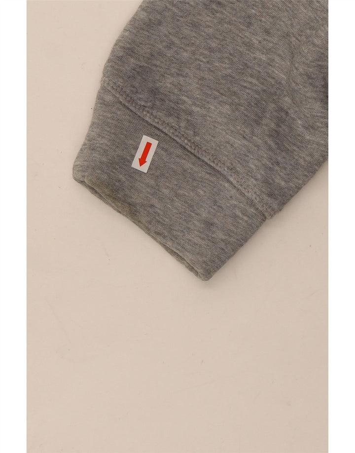 TOMMY HILFIGER Γυναικείο υπερμεγέθη γραφικό φούτερ με κουκούλα UK 14 Medium Grey